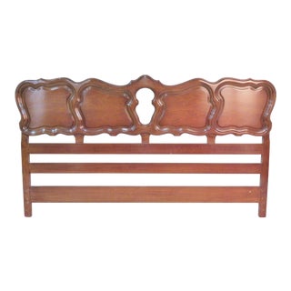 French Style Mahogany King Size Headboard For Sale