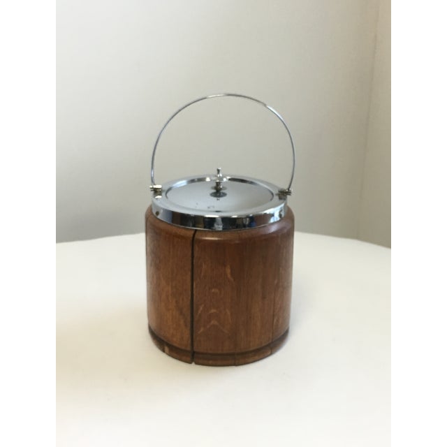 Vintage Oak English Biscuit Jar Chairish