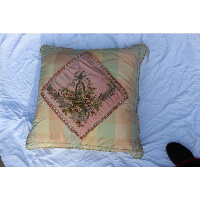 19th Century Antique French Needlepoint Pillow Chairish