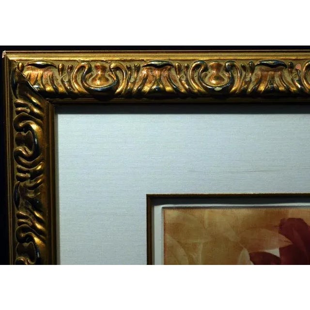 1990s Vintage GH Rothe "Burning Rose" Hand Signed Original Mezzotint For Sale - Image 5 of 6