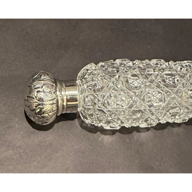 Late 19th Century Sterling Silver And Brilliant Cut Lay Down Perfume Bottle For Sale - Image 9 of 11