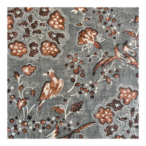 Suzanne Tucker Designer Amara Linen Fabric in Brown and Chestnut Brown- 3 3/4 Yards