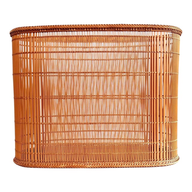 Contemporary Japanese Bamboo Basket Ikebana by Koide Bunsei For Sale