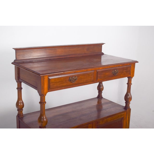 English Dumbwaiter with Tall Back For Sale - Image 5 of 12