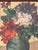 Charming Original Oil on. Board - formal floral in dark green vase with both texture and subtle tones. Mid 20th C., with...