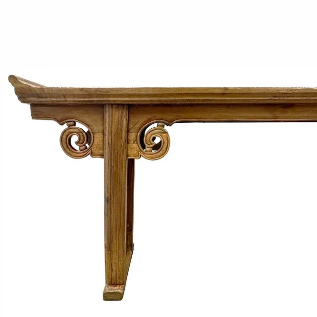 19th Century Antique Chinese Open Carved Altar Table/Sofa Table/Console For Sale - Image 10 of 12