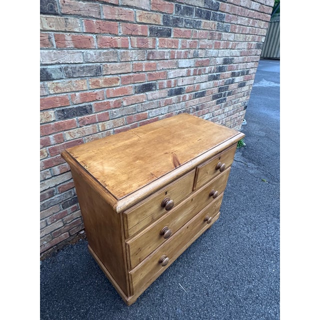Antique English Pine Chest For Sale - Image 11 of 15