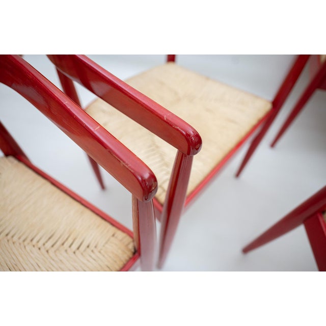 Wood Scandinavian Dining Table with Chairs, 1960s, Set of 5 For Sale - Image 7 of 18