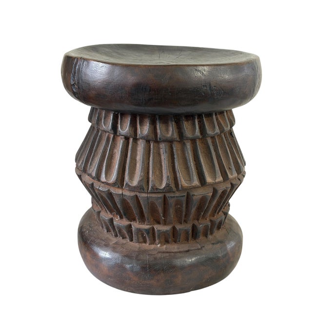 Tribal Vintage Tribal Nobility Bamileke Low Stool/Table Cameroon 11.5" H For Sale - Image 3 of 8