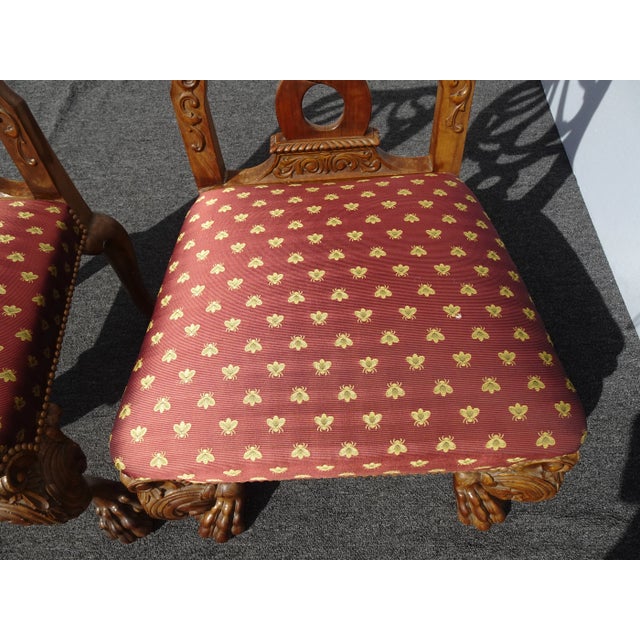 1950s French Louis XVI Style Carved Side Chairs - a Pair For Sale - Image 5 of 13