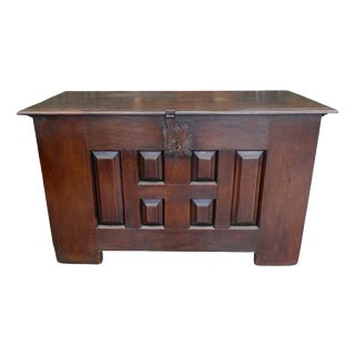 Early 17th Century English Oak Coffer Chest, 1630 For Sale