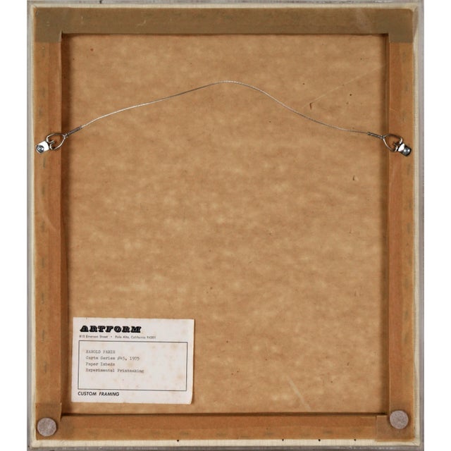 Textile "Carta Series # 45, Paper Imbeds" Experimental Printmaking Wall Sculpture by Harold Paris For Sale - Image 7 of 7
