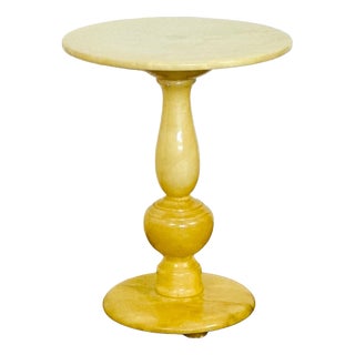 Vintage Natural Onyx Pedestal Table with Sculptural Design, 1960 For Sale