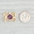 1950s 1.25ct Rhodolite Garnet Slide Charm 14k Yellow Gold Vintage January Birthstone For Sale - Image 5 of 5