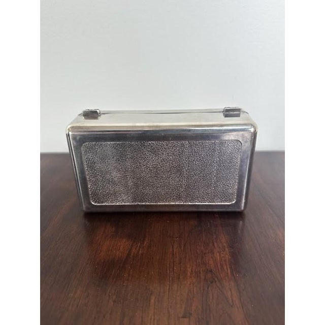 Late 20th Century Vintage Silver Plated Jewelry Box For Sale - Image 5 of 6
