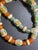 Glass Antique Venetian Chevron Trade Bead Necklace and Bracelet Jewelry Set With Frosted Glass Spacers, 2 Pieces For Sale - Image 7 of 8