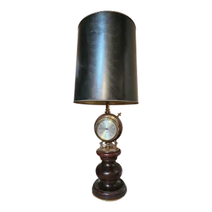 Vintage Nautical Style Clock Barometer Table Lamp by Stiffel