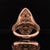 Magnificent Large Pear Morganite and Diamond Ring set in 14 KT with a total carat weight of 6.91 TCW Certified $5,950...