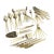 Vintage Gold Electroplate "Trocadero" Hostess & Serving Flatware- 53 Piece Collection For Sale