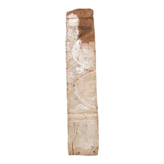 Antique African Igbo Carved Painted White Panel For Sale