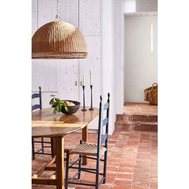 Vintage Inspired Augusta Chandelier in Woven Rattan For Sale In Cincinnati - Image 6 of 7