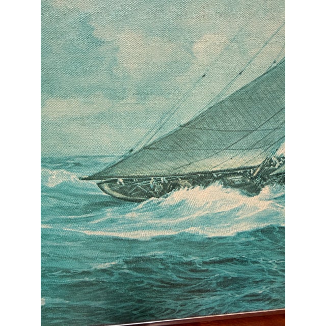 Johannes Holst Sailboat in Wind Original Artwork, Signed Circa 1959 For Sale - Image 10 of 12