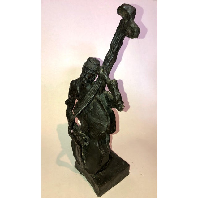Mane Katz, Russian French Judaica Jewish Shtetl Wedding Klezmer Musician Bronze Sculpture For Sale - Image 9 of 10