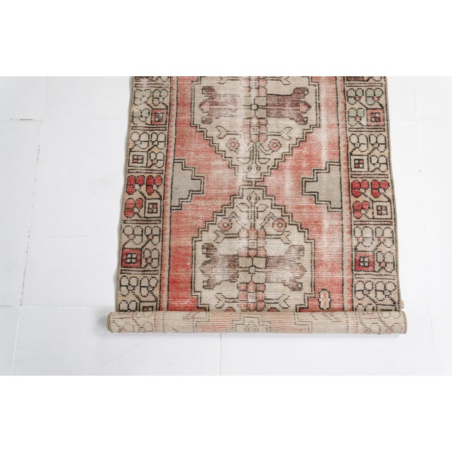 Orange Vintage Anatolian Hallwway Runner Rug For Sale - Image 8 of 10