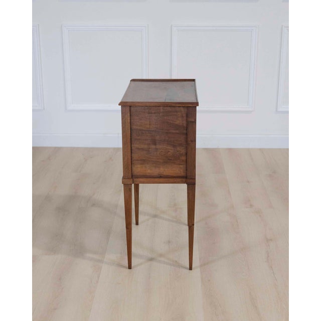 Wood French 20th Century Louis XVI Style Walnut Bedside Table For Sale - Image 7 of 7