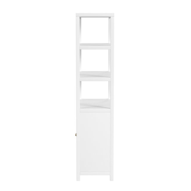 2020s Nora 32 in W. x 72 in. H Wood 3- Tier Etagere Bookcase, White For Sale - Image 5 of 8
