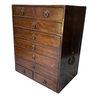 Late 19th Century Camphor Wood Lacquered Chinese Scholar Cabinet 'Qing Dynasty' For Sale