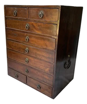 Late 19th Century Camphor Wood Lacquered Chinese Scholar Cabinet 'Qing Dynasty'