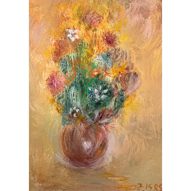 Michael Forster (bn. India, 1907-2002) Vase of flowers, an impression, signed, dated 1984, Polymer medium / Acrylic on...