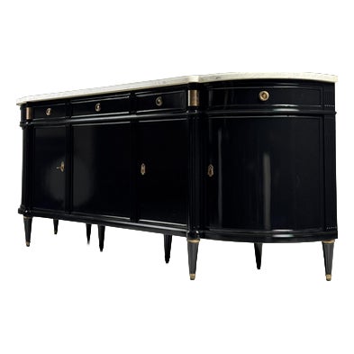 Black Louis XVI Style Sideboard For Sale