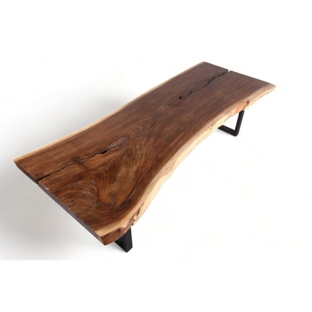 118" Inch Living Edge Desk or Dining Table 5 For Sale In Greensboro - Image 6 of 8