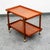 Mid Century Danish Modern Serving Cart Trolley Teak Rolling Bar Expanding MCM For Sale - Image 11 of 12