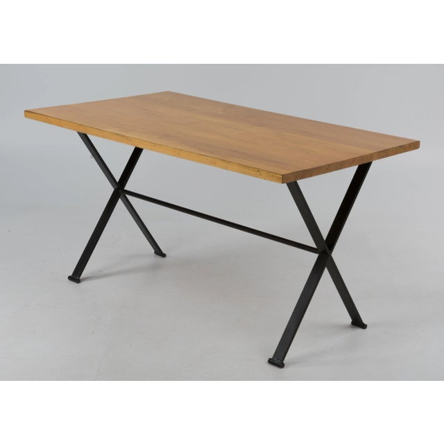 Campaign Mid Century Campaign Desk or Coffee Table Bronze Patina Convertible Mid Century For Sale - Image 3 of 13