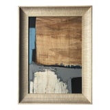 "Avalanche" Abstract Art in Vintage Frame, Transitional Wall Art by JTS For Sale