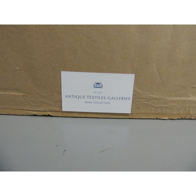 1960s Vintage Framed Asian Woven Textile Fragment For Sale - Image 5 of 6