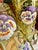 A beautiful pair of antique Mont Joye Legras art glass vases, finely decorated with hand-enameled violet pansies against a...