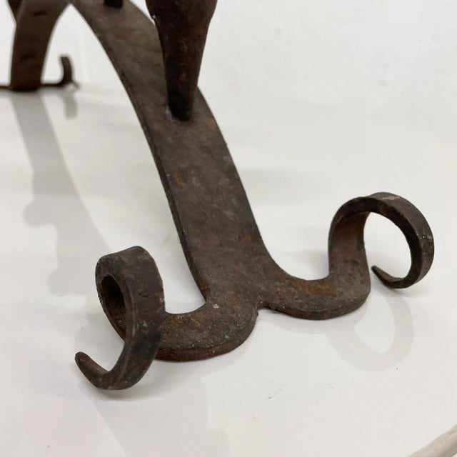 1940s Spanish Colonial Rustic Iron Scroll Five Arm Candle Holder Chairish