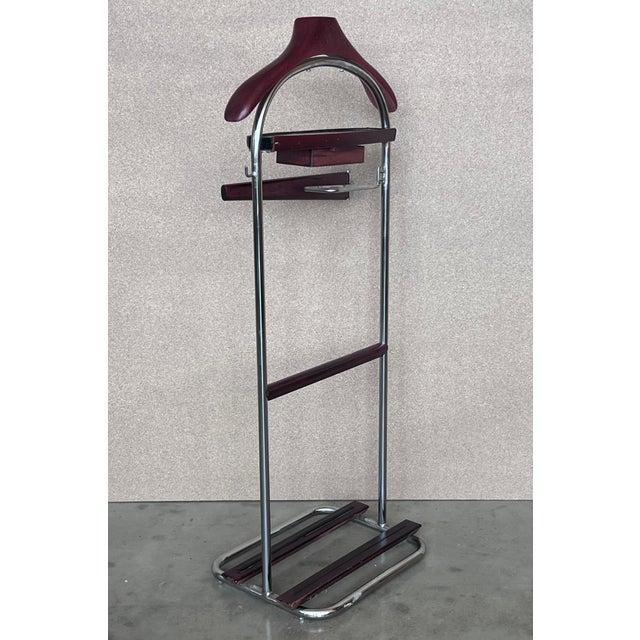 Mid 20th Century Ico Parisi Style Beechwood and Brass Suit Rack For Sale - Image 16 of 18