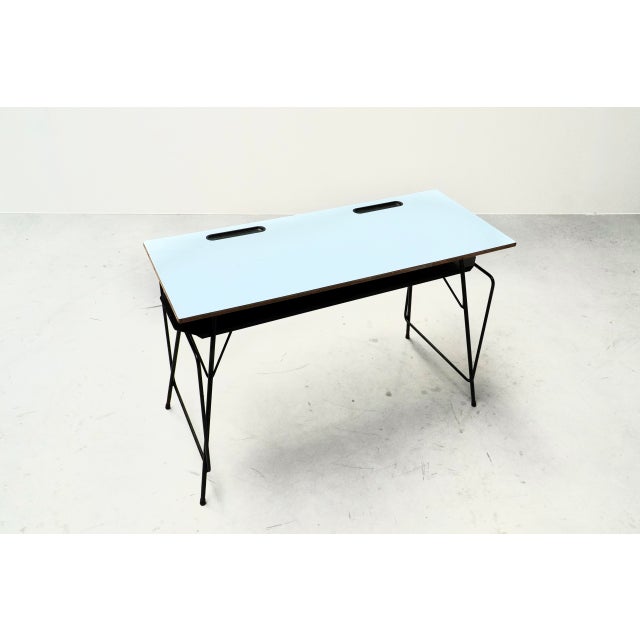 Teacher's desk by Willy Van Der Meeren for Tubax, Belgium, 1950s. Designed for schools and public institutions, the desk...