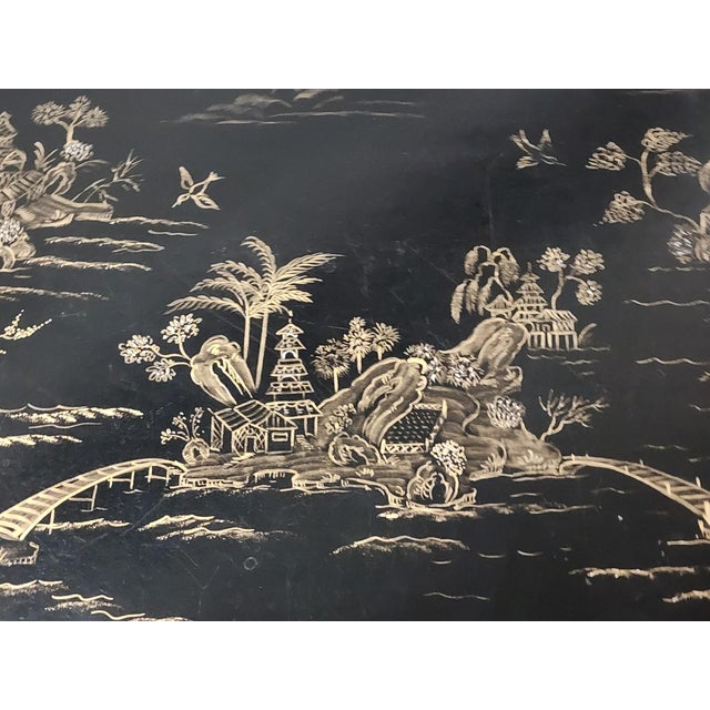 E.j. Victor Fine Furniture Chinoiserie Style Coffee Table For Sale - Image 10 of 17