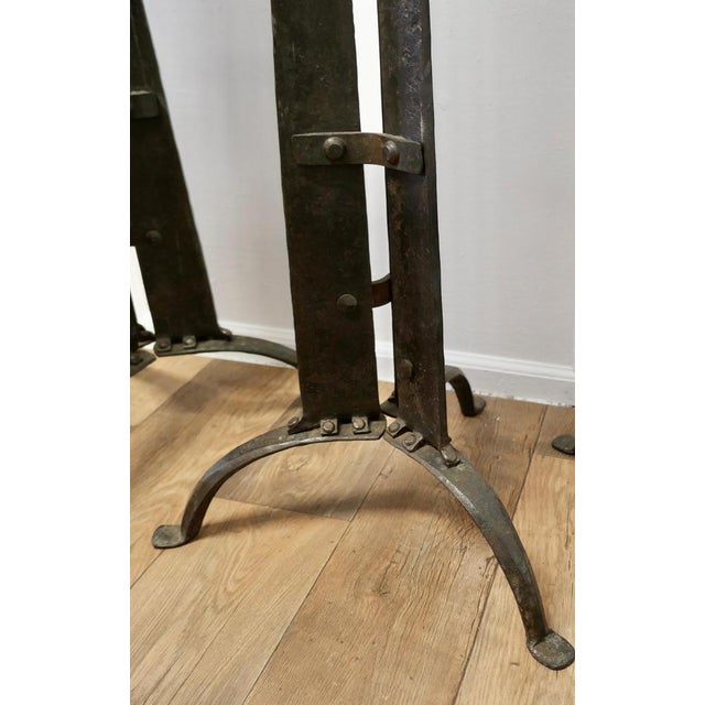 Arts and Crafts Gothic Candle Stands, 1994, Set of 4 For Sale - Image 10 of 12