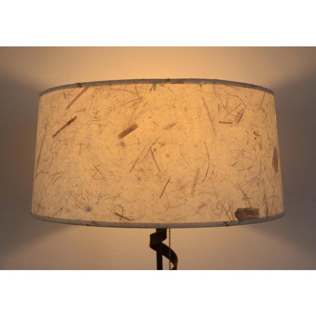 Metal 1950s Space Age Black Metal Spiral Cone Table Lamp For Sale - Image 7 of 16