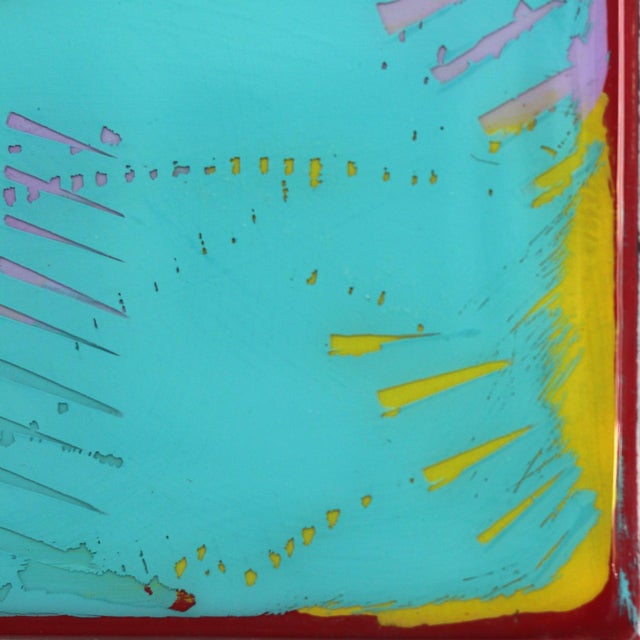 2020s The Window 342 - Modern Resin Minimalist Blue Two Tone Color Field Abstract Original Artwork by Ricky Hunt For Sale - Image 5 of 9