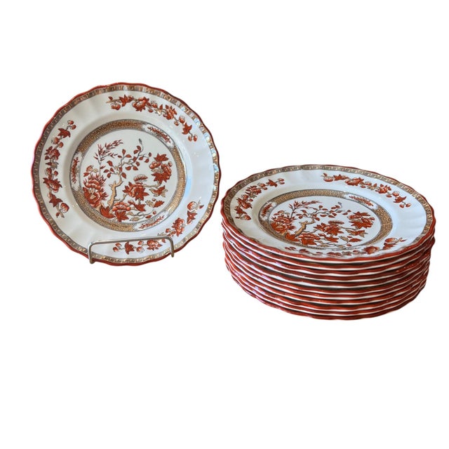 Burnt Umber Spode "Indian Tree" Side Plates, 6.5" C. 1920s, Set/12 For Sale - Image 8 of 17