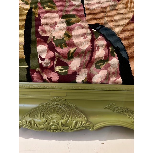 1980s Needlepoint of Asian Woman For Sale - Image 5 of 8