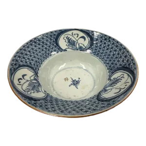 Antique Chinese Qing Dynasty Blue and White Porcelain Bowl